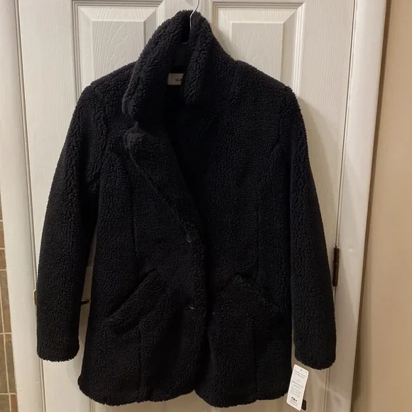 NWT Black Teddy Coat - Picture 11 of 12